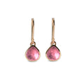 Pink Sapphire Teardrop Earrings