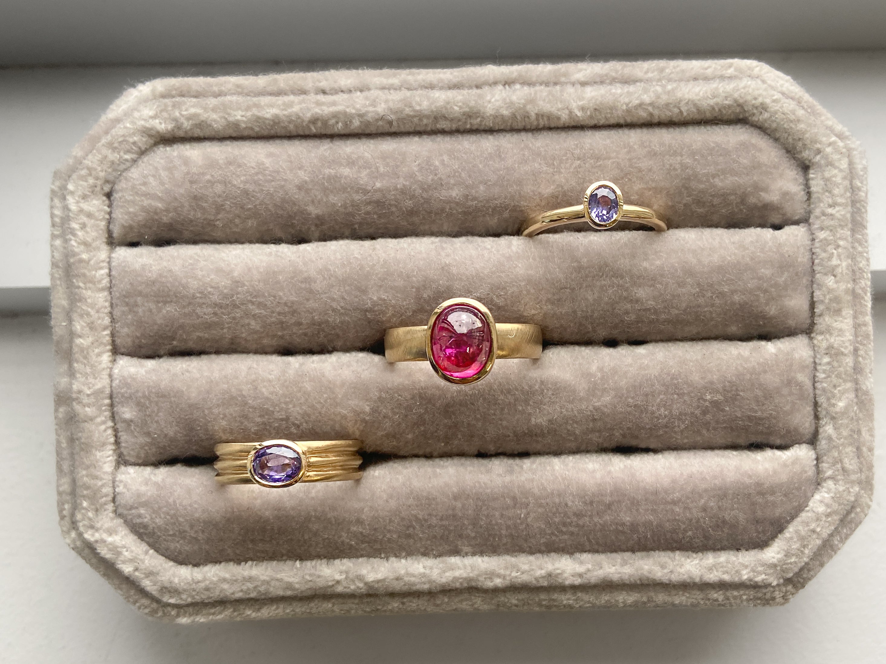 Gemstone Stacking Rings
