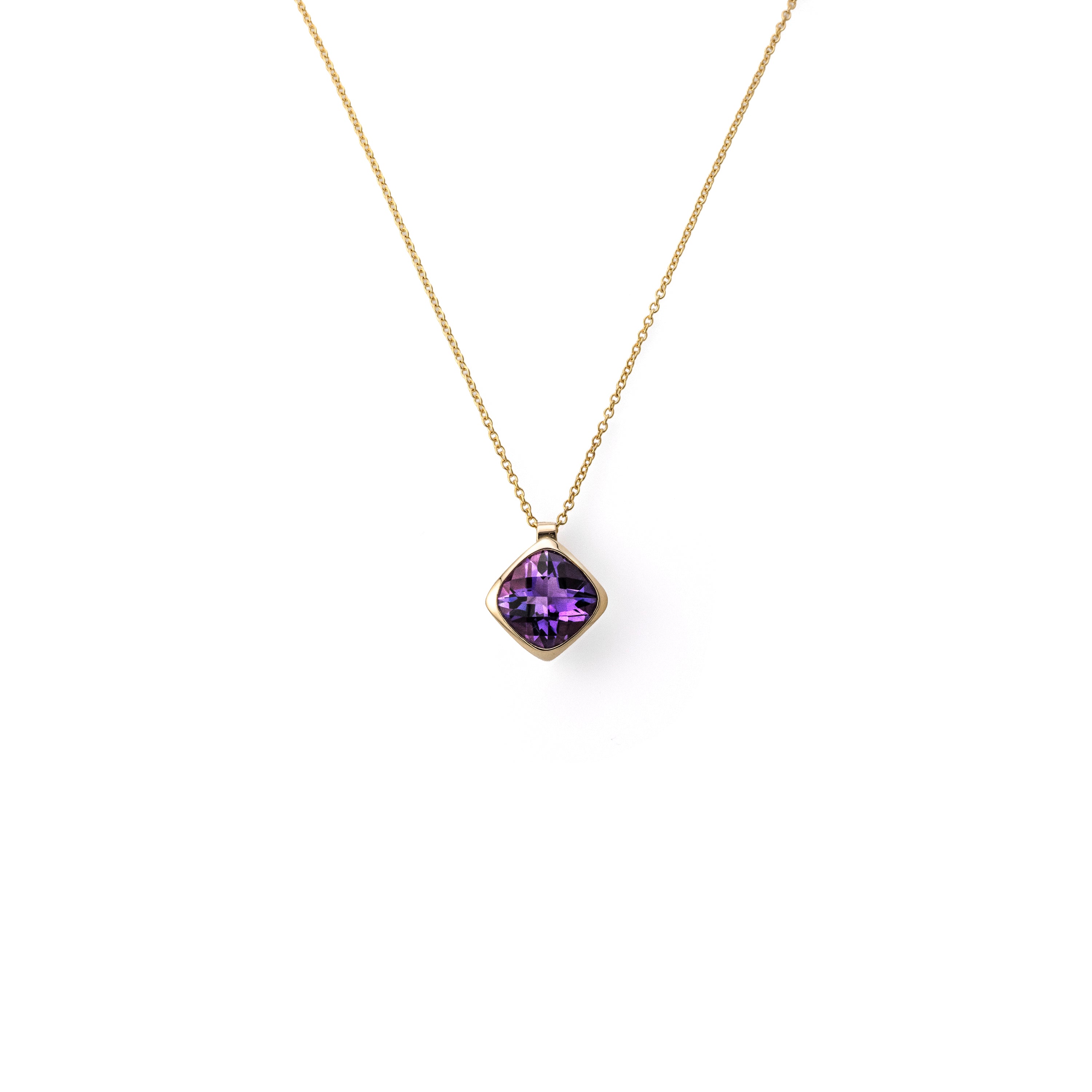 Antique Cushion Cut Amethyst Pendant