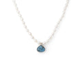 Kyanite with Oval Pearls
