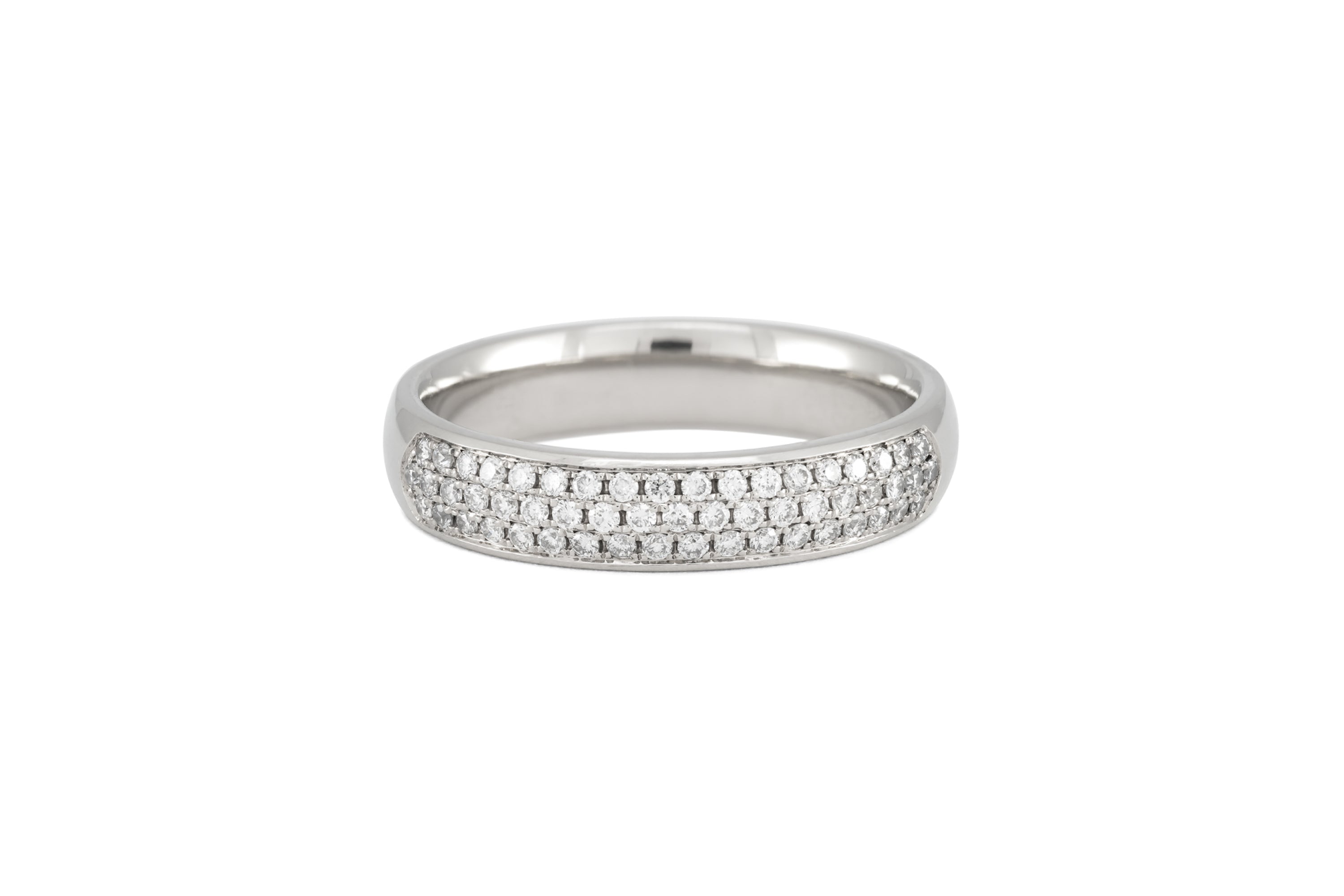 Three-row Diamond Pavé