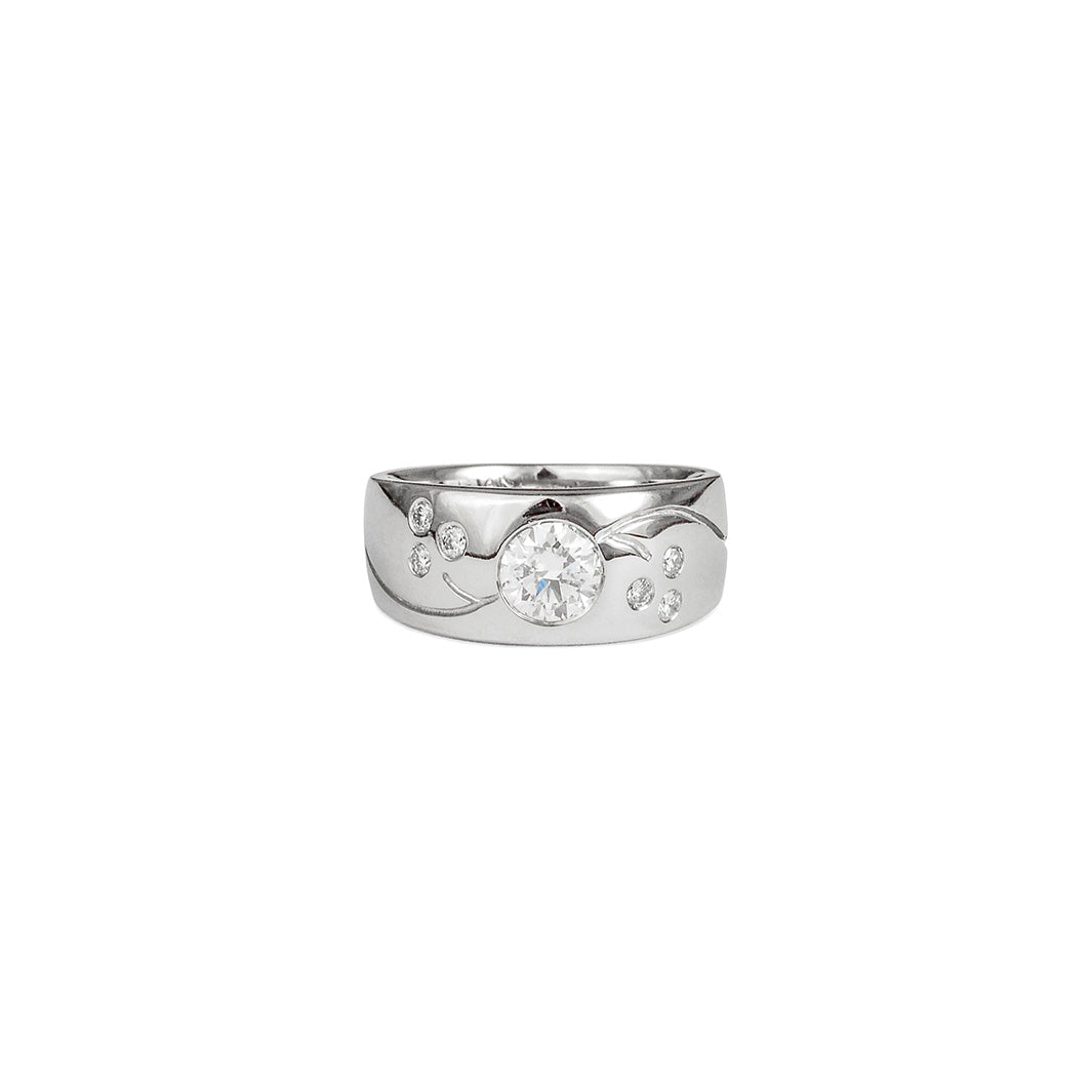 Floral Diamond Band