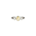 Rose Cut Green Oval Diamond Ring