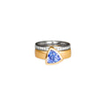 Tanzanite Trillion with Diamond Pavé Band